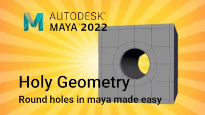 Maya tutorial Cutting holes in Maya 2022